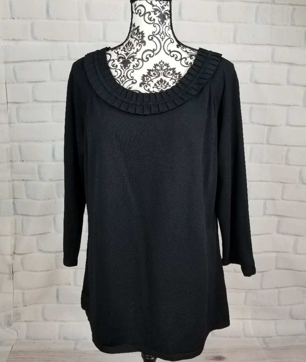 Jones New York stretch knit long sleeve 1x top
